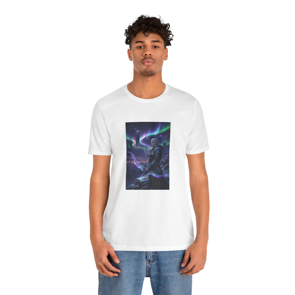 Frost Elf Archer T-Shirt  | Epic Cosmic Fantasy Art T-Shirt