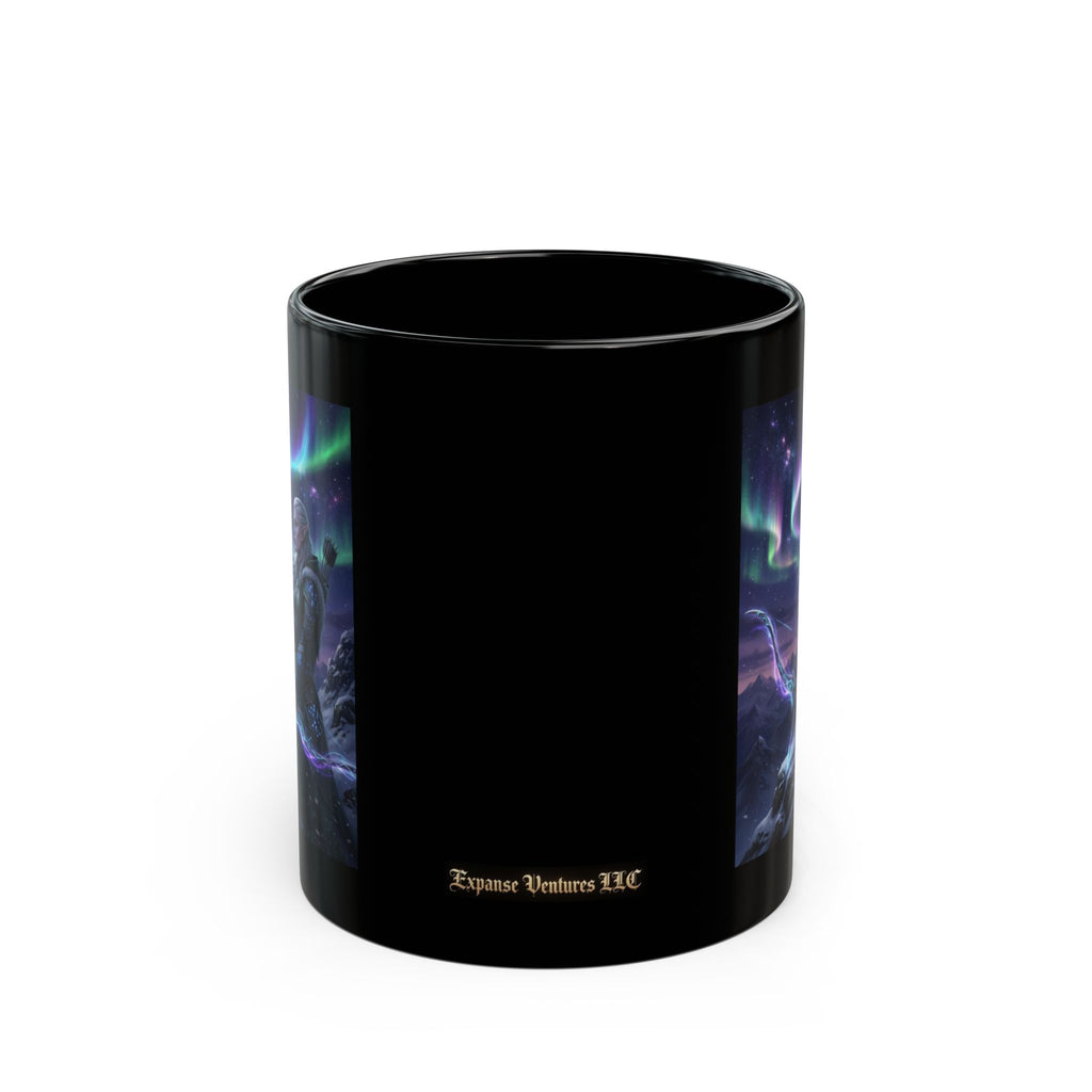 Frost Elf Archer Mug | Epic Cosmic Fantasy Art