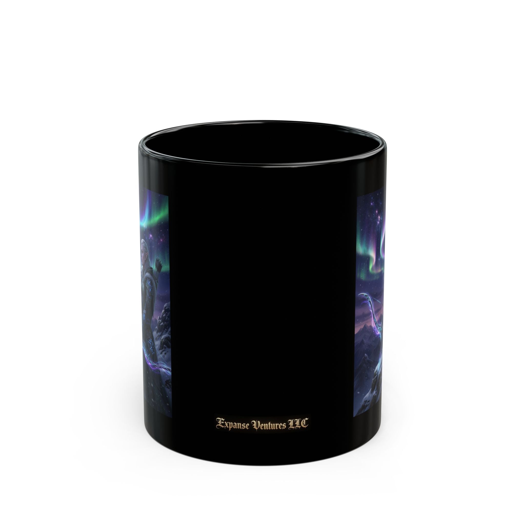 Frost Elf Archer Mug | Epic Cosmic Fantasy Art