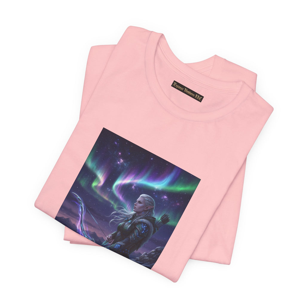 Frost Elf Archer T-Shirt  | Epic Cosmic Fantasy Art T-Shirt