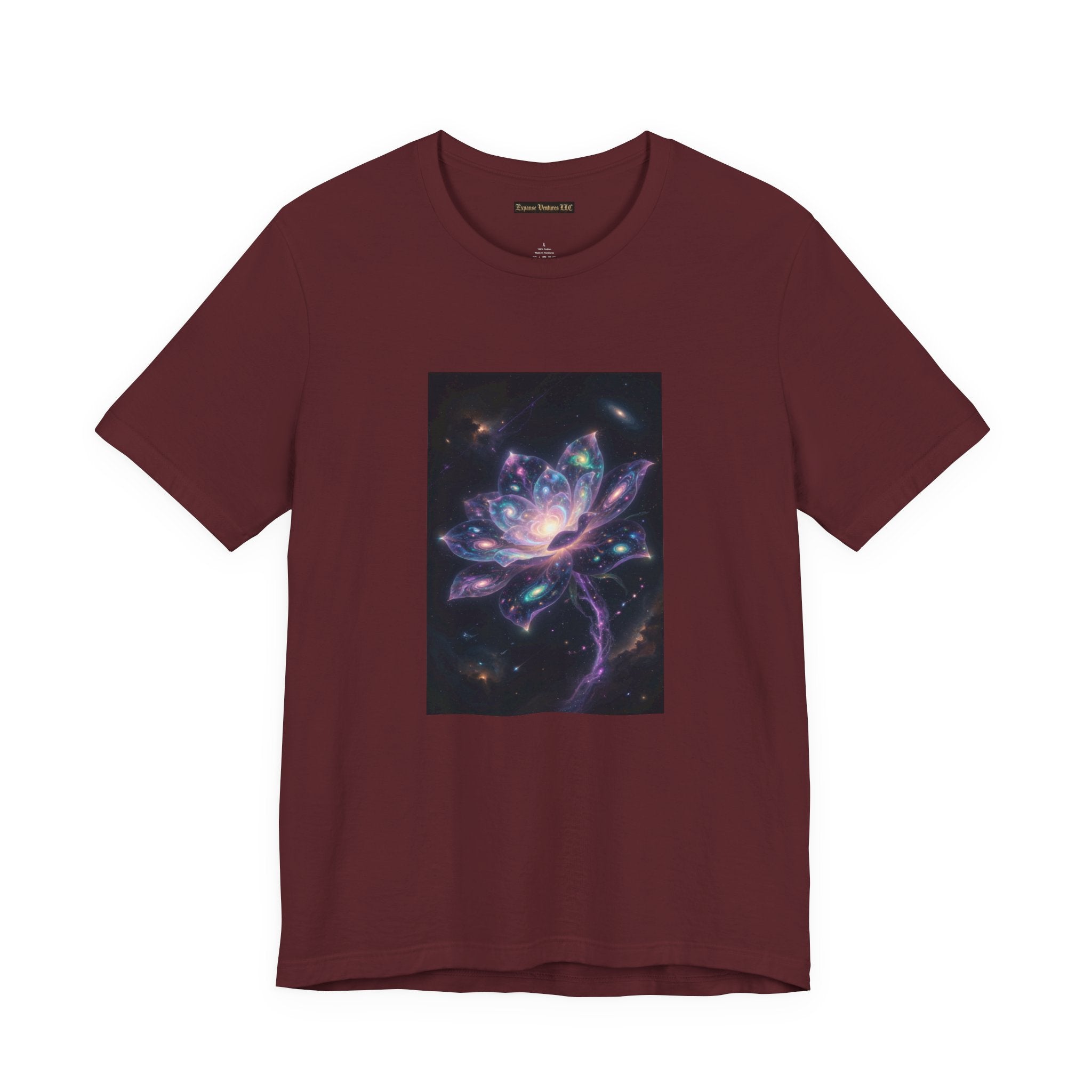 Cosmic Lotus Galaxy Flower T-Shirt Mystical Space Art