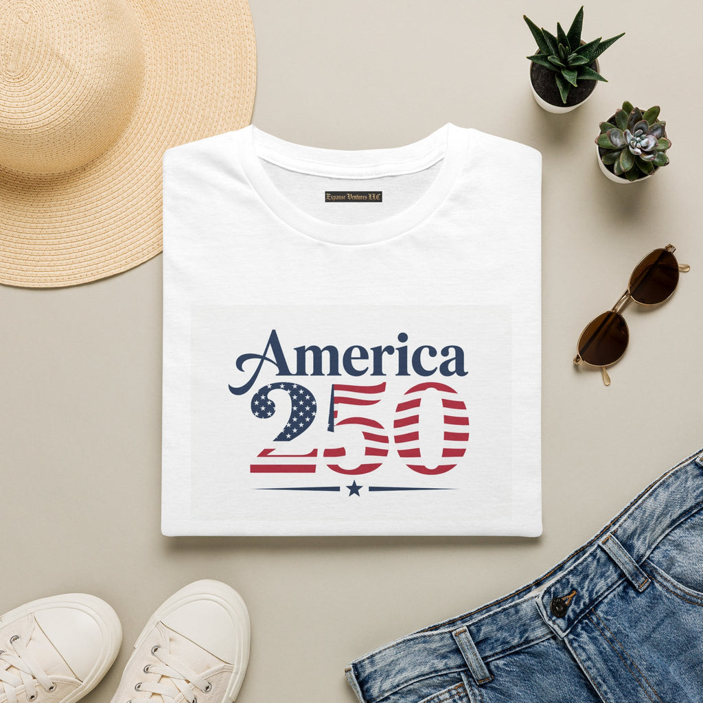 America 250 T-Shirt | Patriotic USA Flag Numbers
