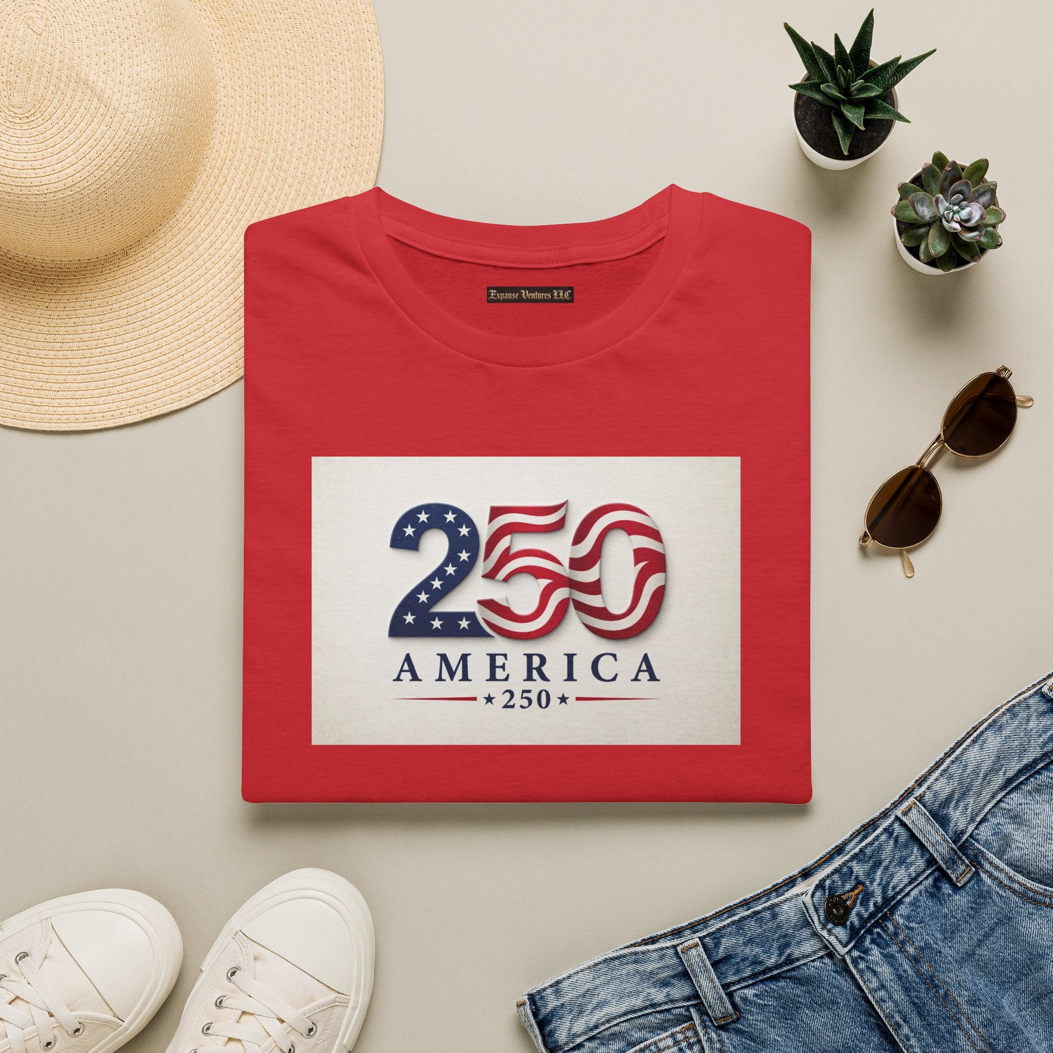 USA Flag 250 Anniversary T-Shirt | Patriotic 250 America Graphic
