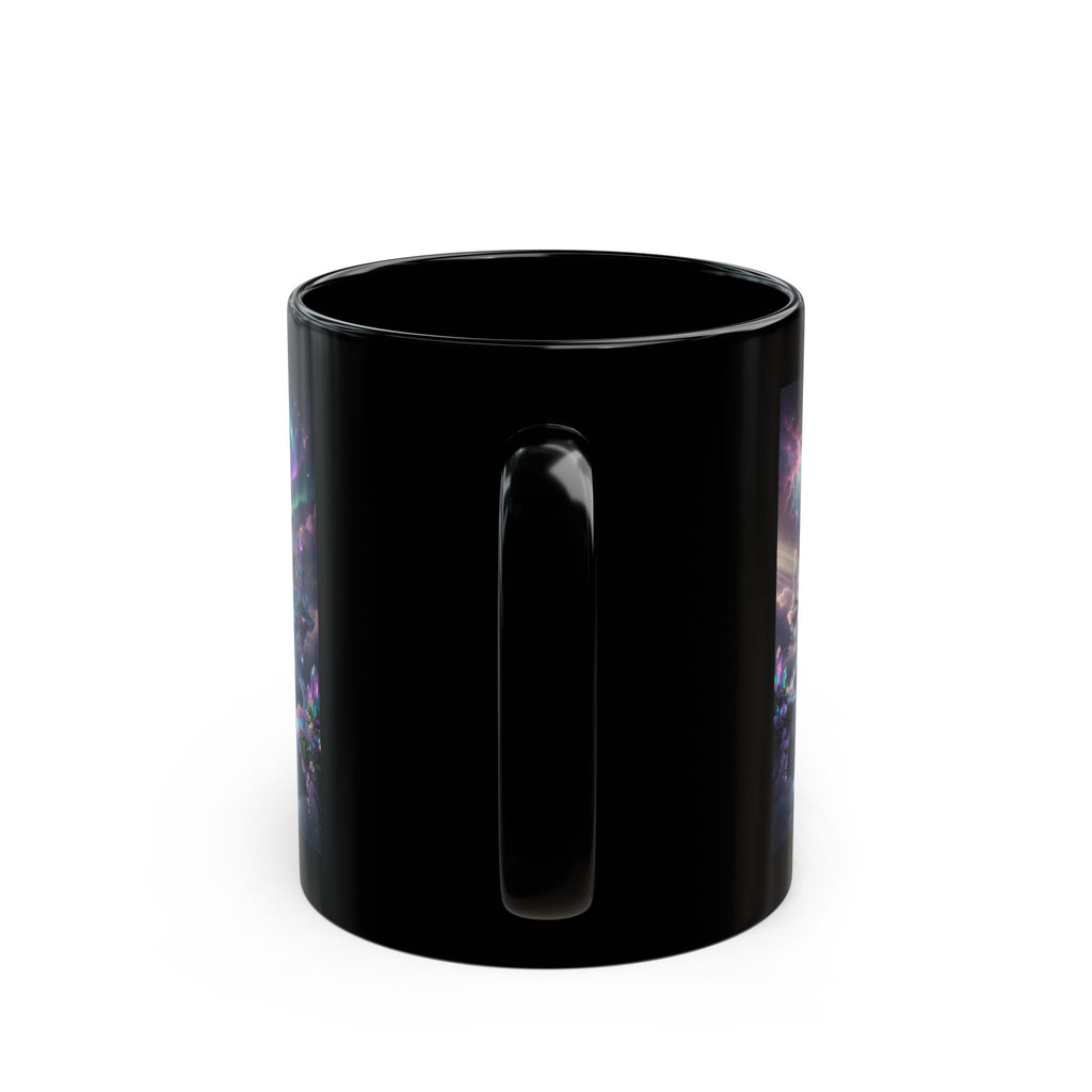 Floating Crystal Citadel Mug | Epic Fantasy City Art