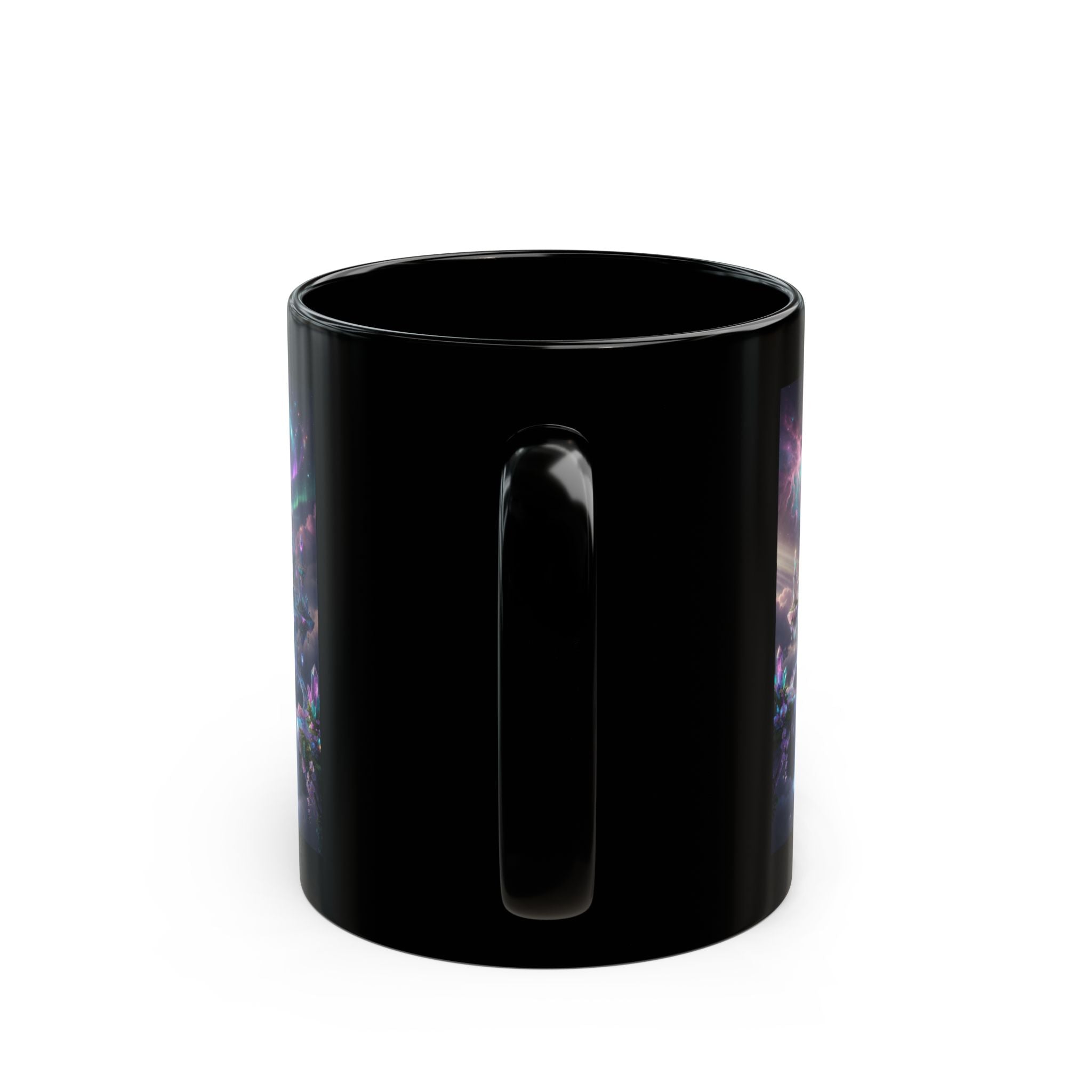 Floating Crystal Citadel Mug | Epic Fantasy City Art