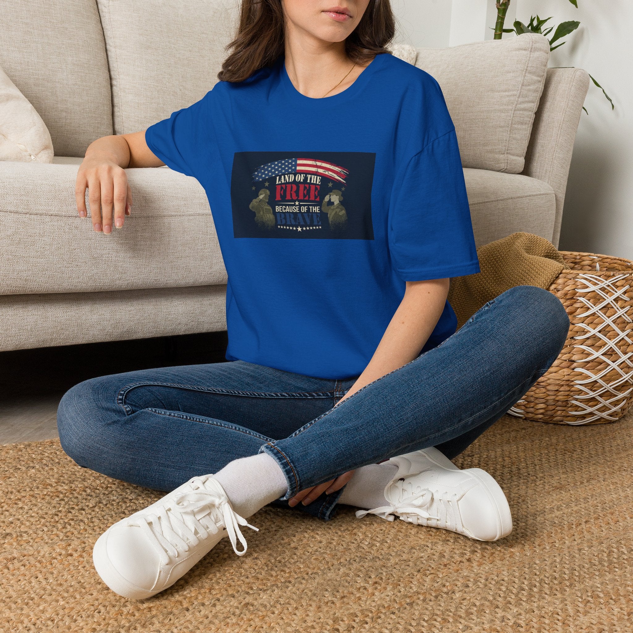 Land of the Free eagle flag T-Shirt | Patriotic USA Independence Day