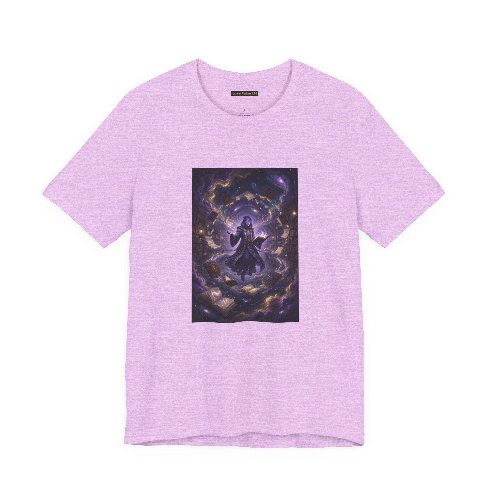 Cosmic Librarian T-Shirt  | Mystical Magic Library Art