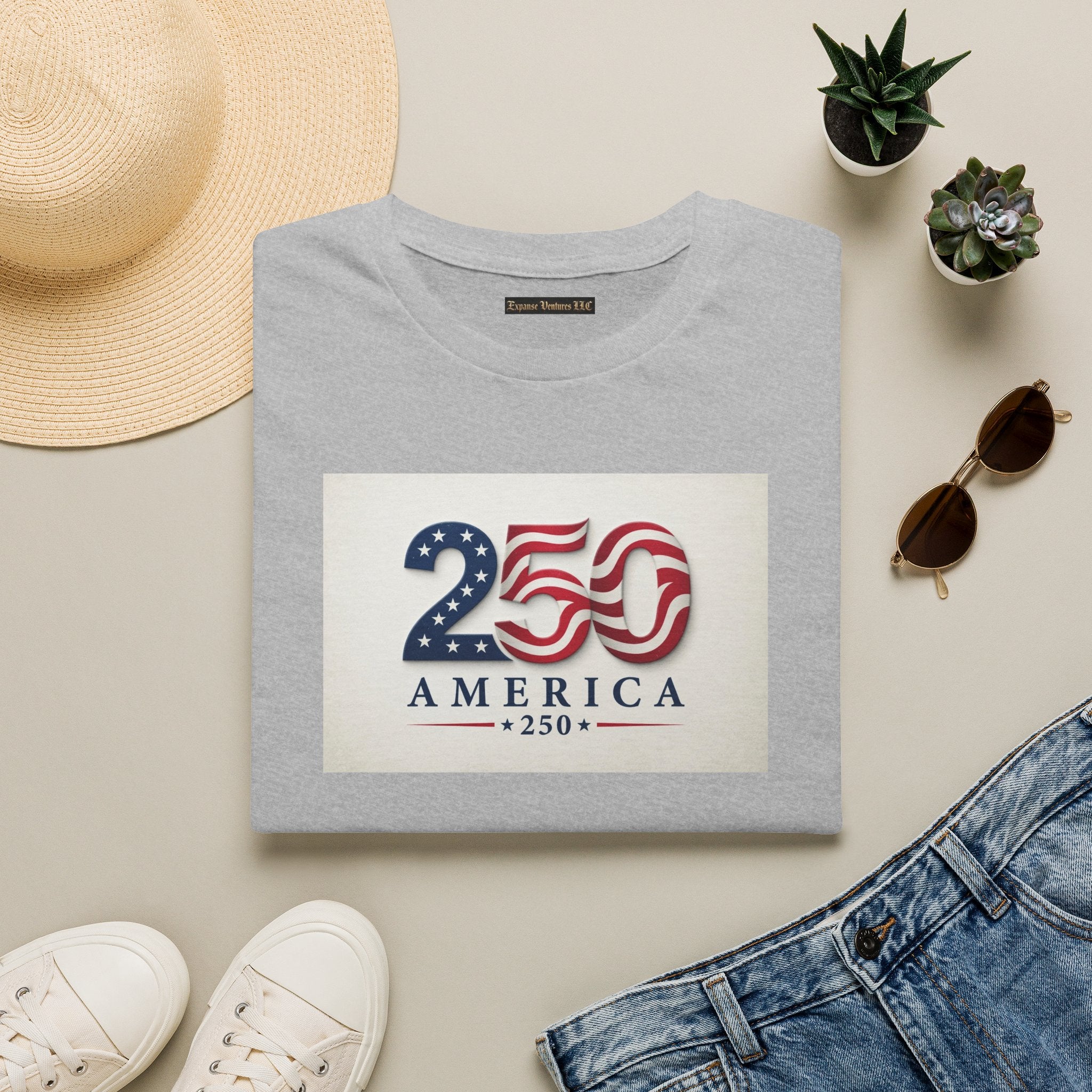 USA Flag 250 Anniversary T-Shirt | Patriotic 250 America Graphic