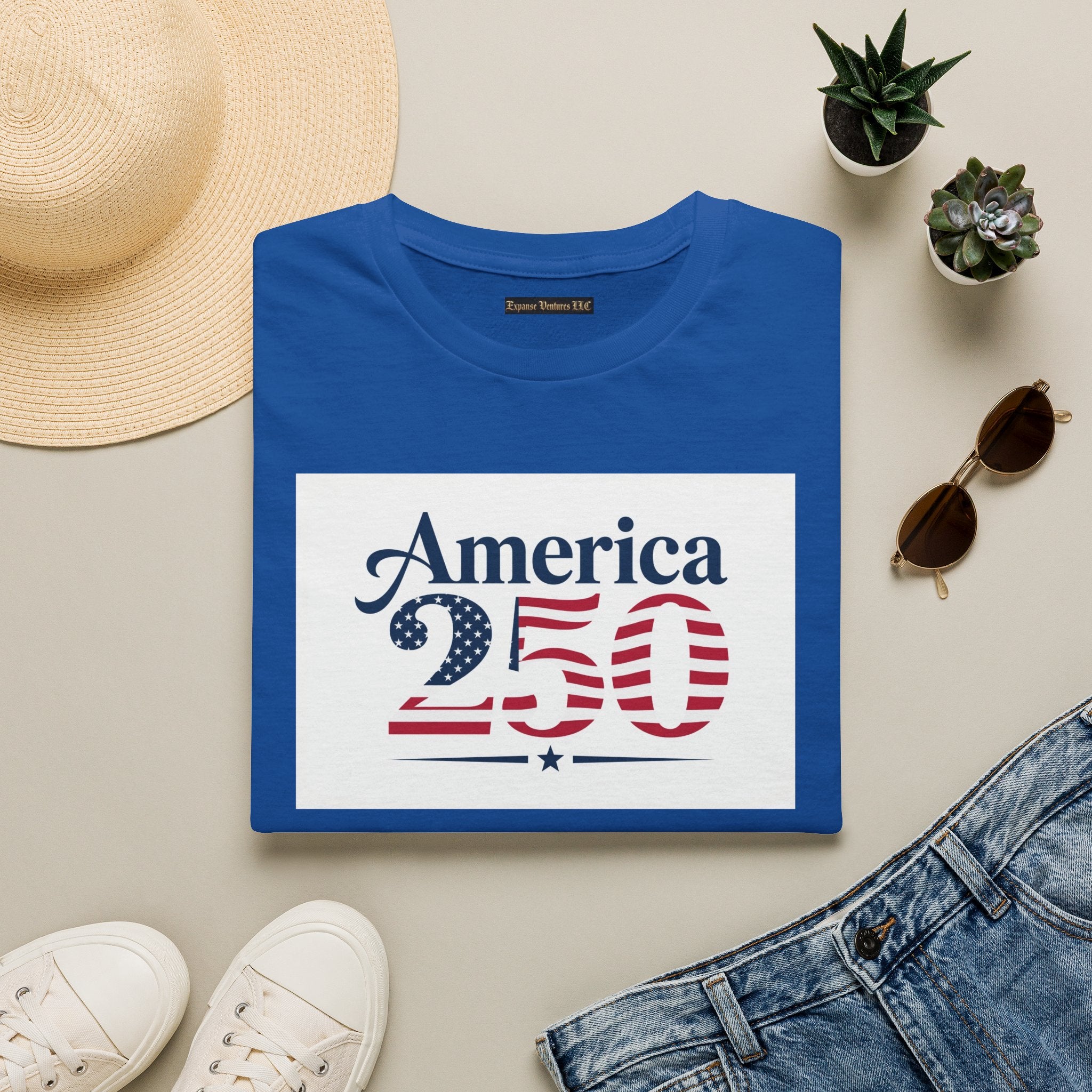 America 250 T-Shirt | Patriotic USA Flag Numbers