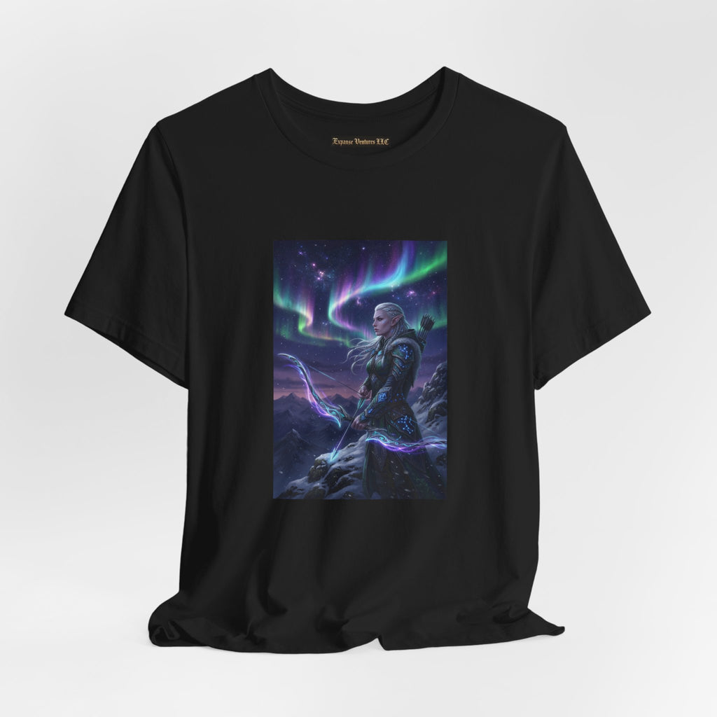 Frost Elf Archer T-Shirt  | Epic Cosmic Fantasy Art T-Shirt