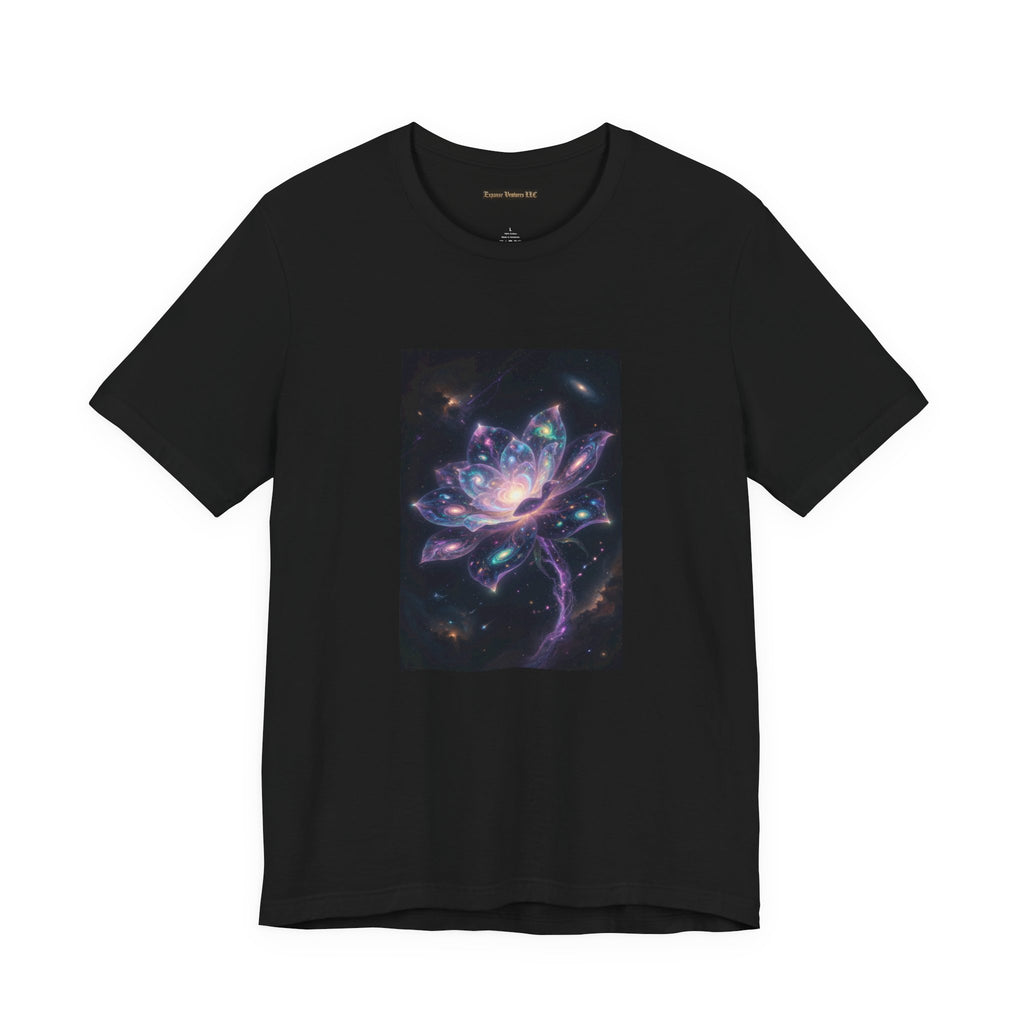 Cosmic Lotus Galaxy Flower T-Shirt Mystical Space Art