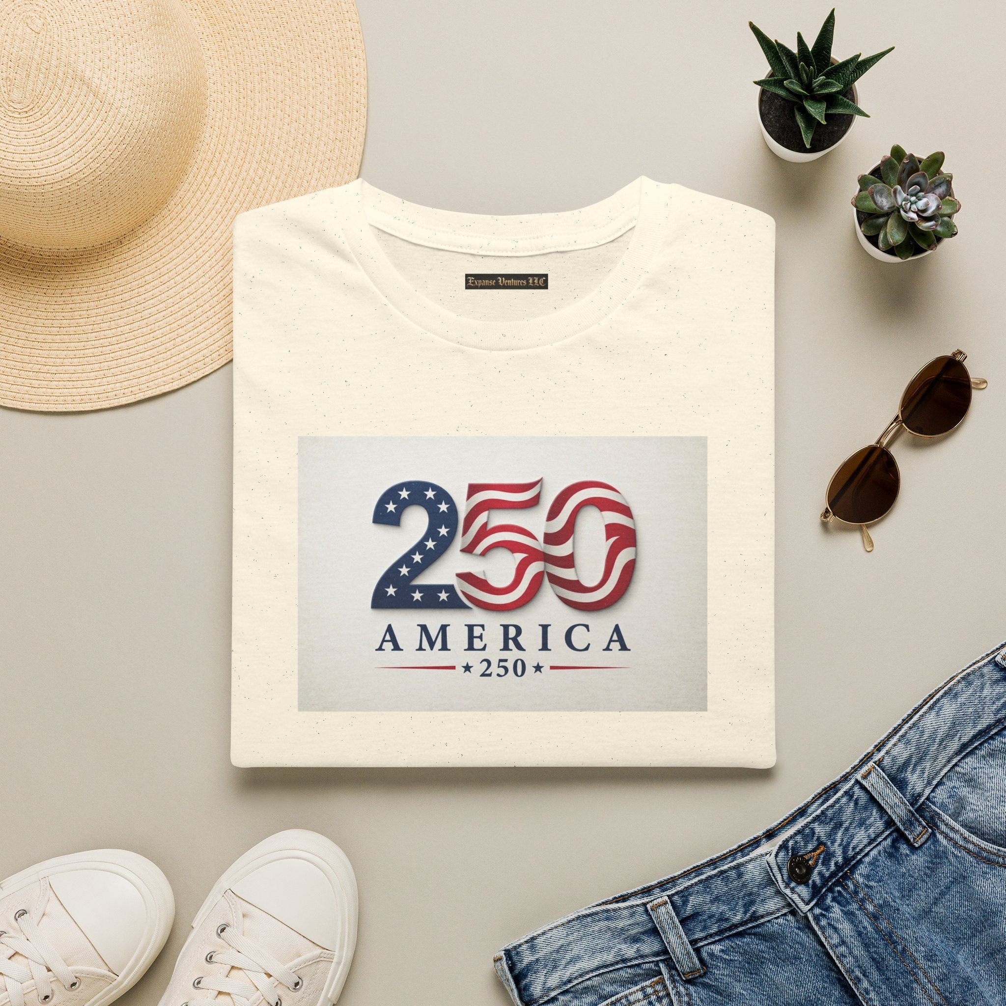 USA Flag 250 Anniversary T-Shirt | Patriotic 250 America Graphic