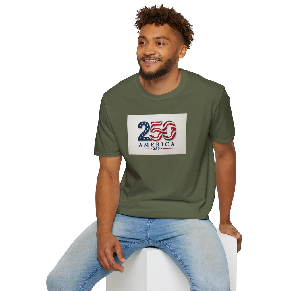 USA Flag 250 Anniversary T-Shirt | Patriotic 250 America Graphic