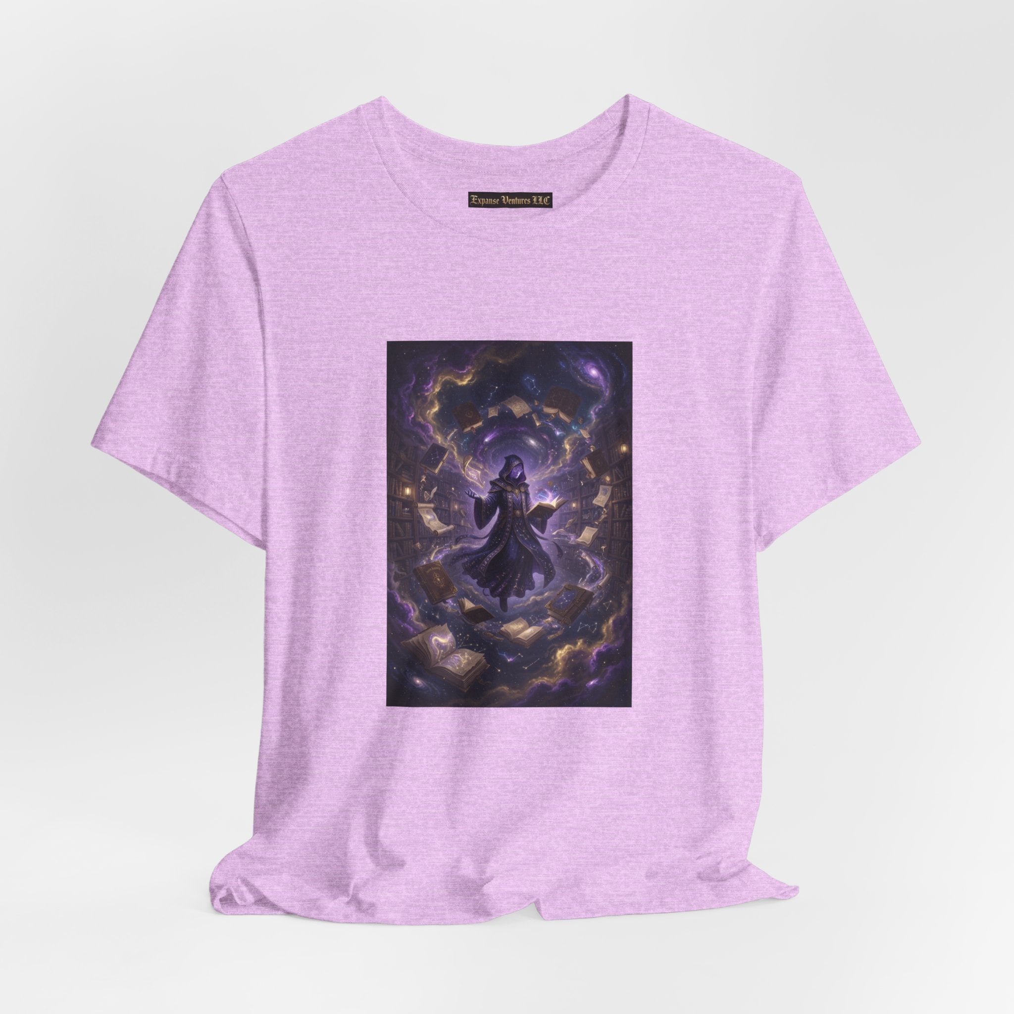 Cosmic Librarian T-Shirt  | Mystical Magic Library Art