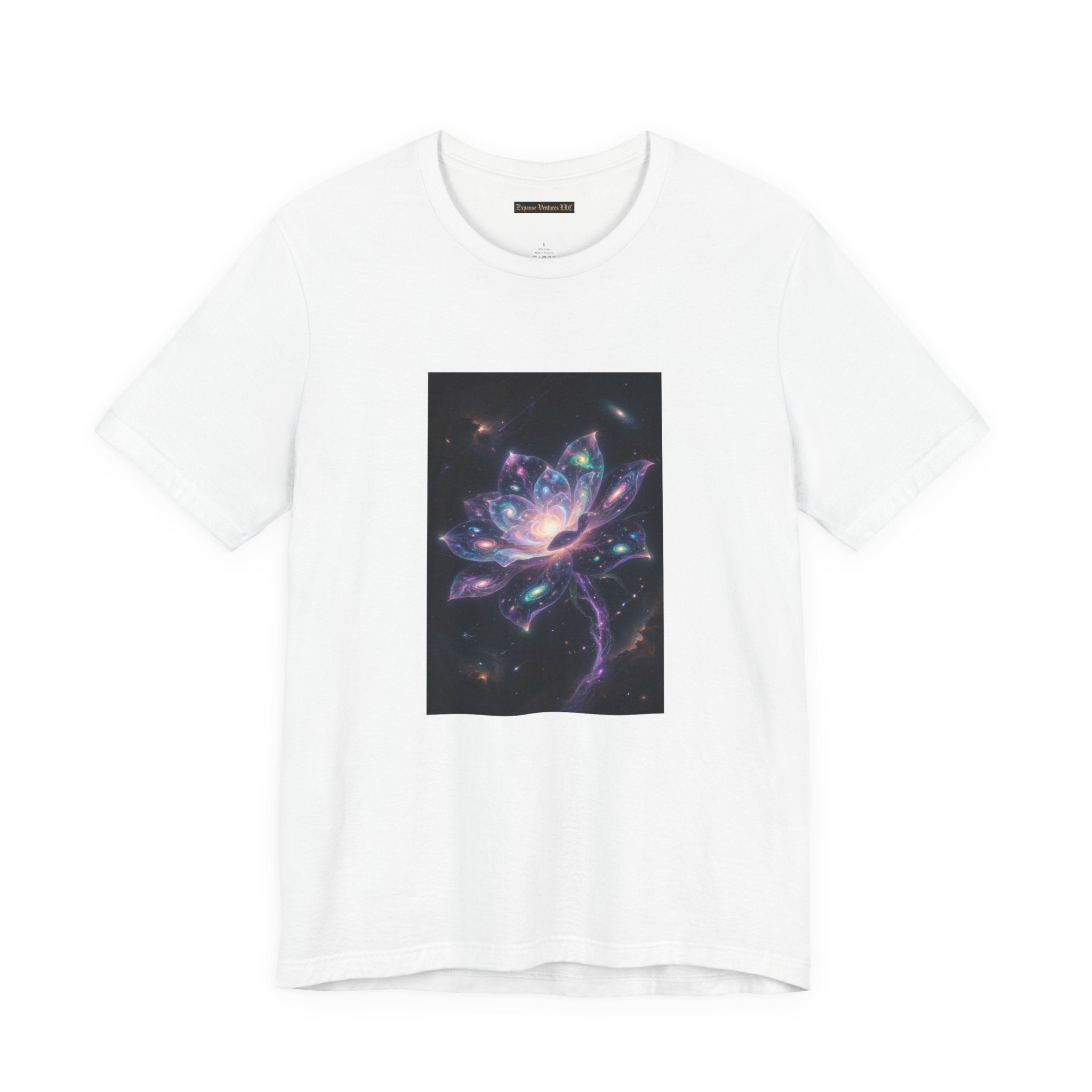 Cosmic Lotus Galaxy Flower T-Shirt Mystical Space Art