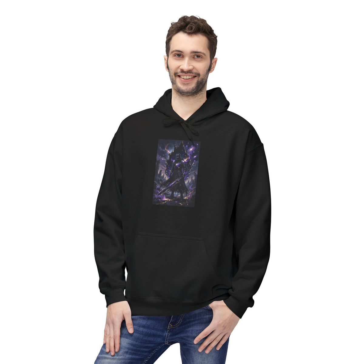 Void Knight Cosmic Armor Hoodie  Dark Fantasy Art