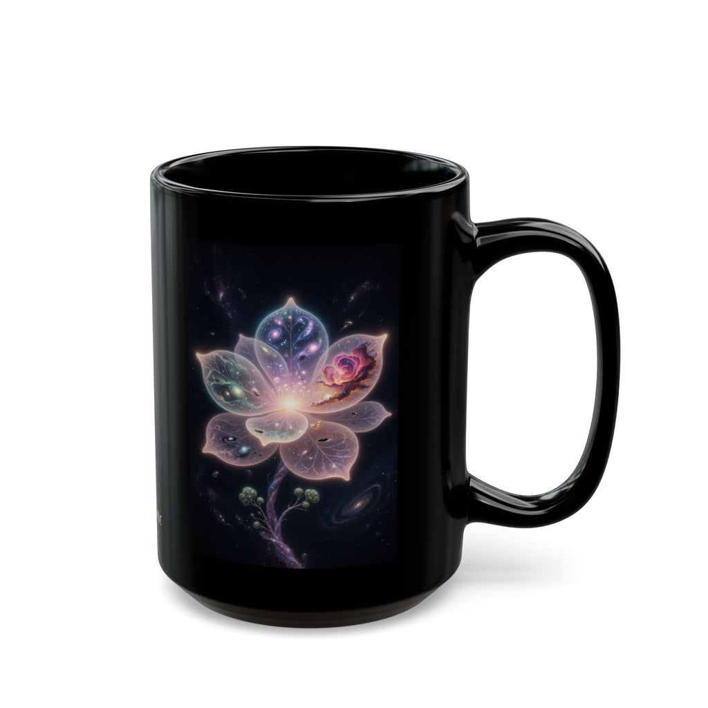 Ethereal Cosmic Lotus Mug | Mystical Space Art