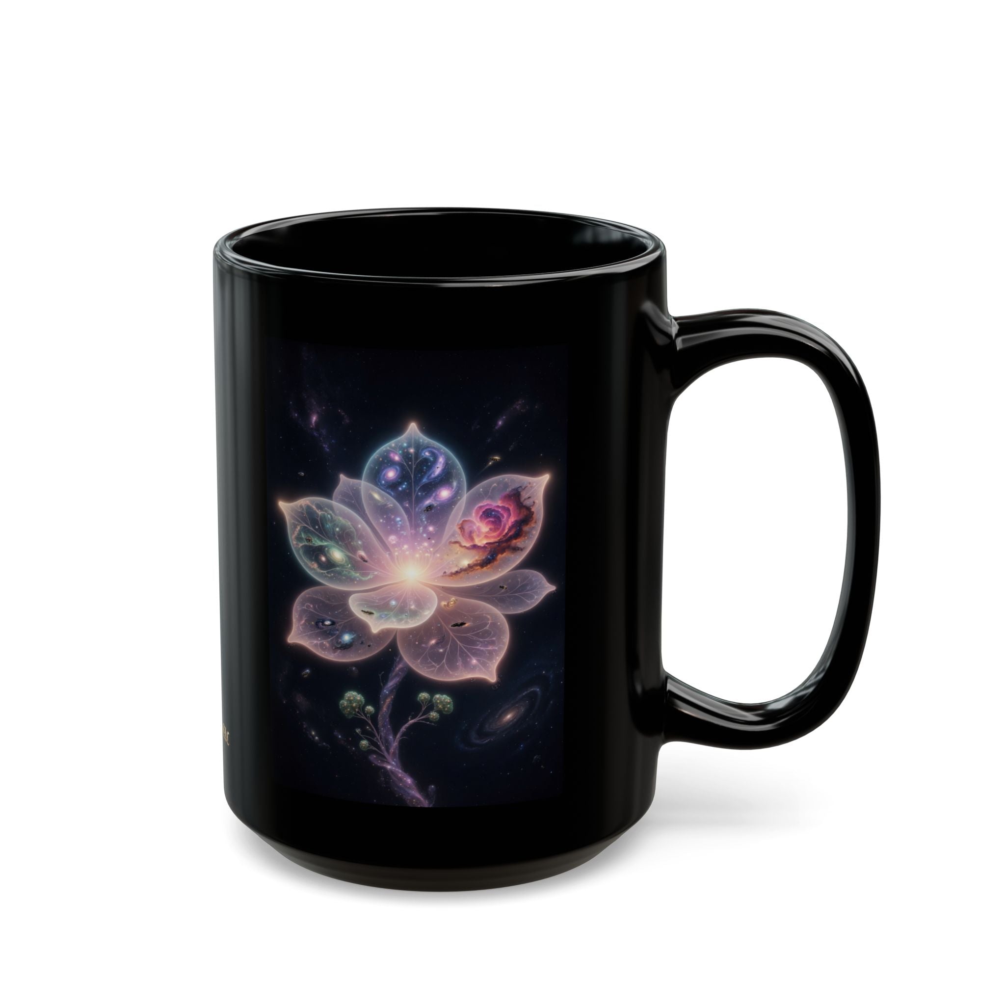 Ethereal Cosmic Lotus Mug | Mystical Space Art