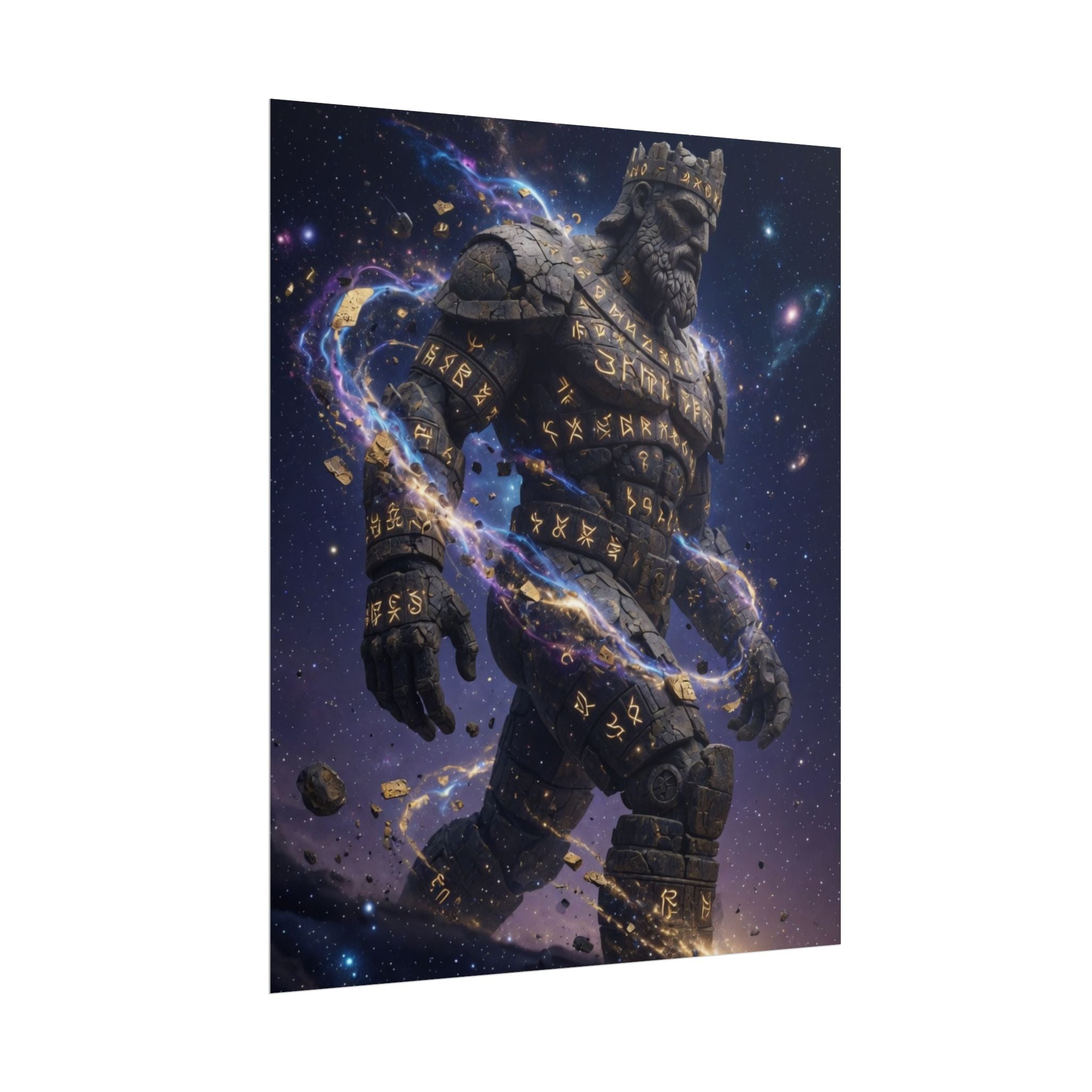 Rune Stone Titan Poster | Rolled Poster, Mythic Space Artwork