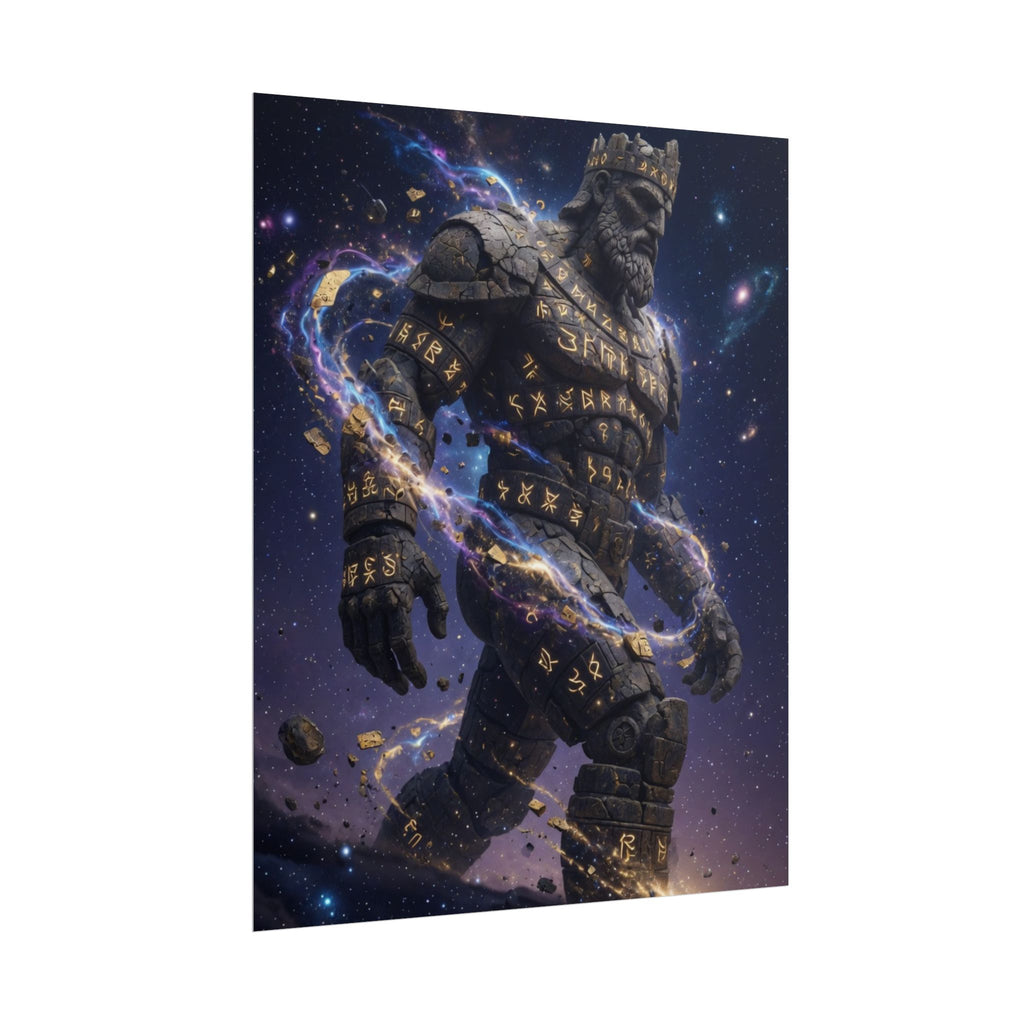 Rune Stone Titan Poster | Rolled Poster, Mythic Space Artwork