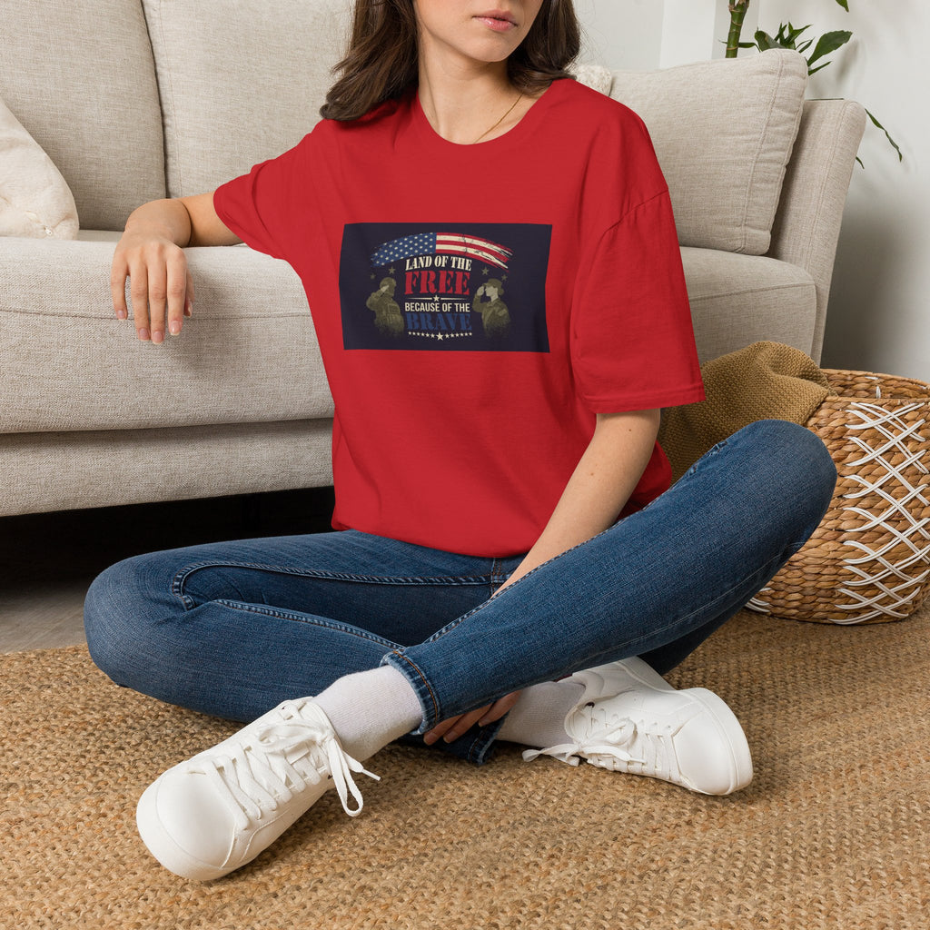 Land of the Free eagle flag T-Shirt | Patriotic USA Independence Day