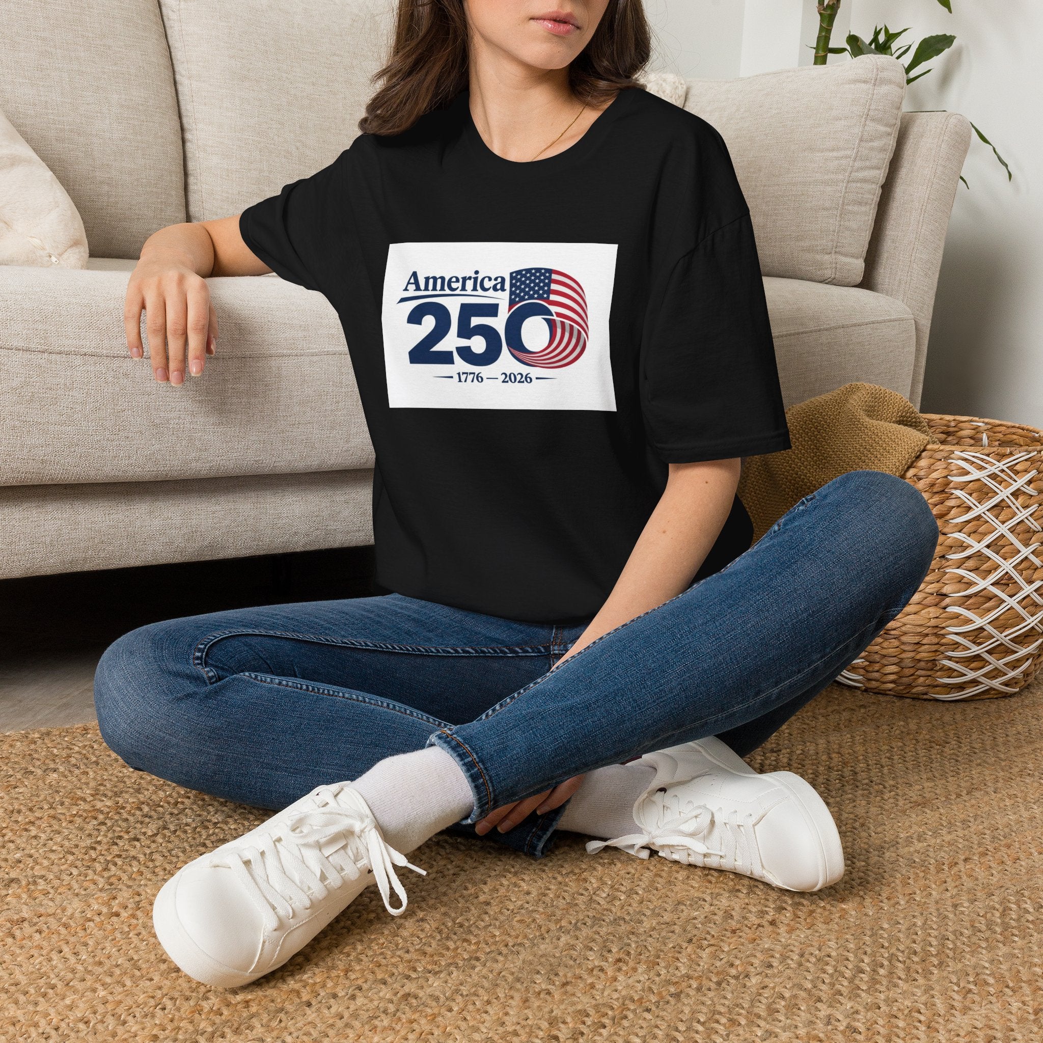America 250 1776-2026 T-Shirt | Bicentennial Style Flag Graphic
