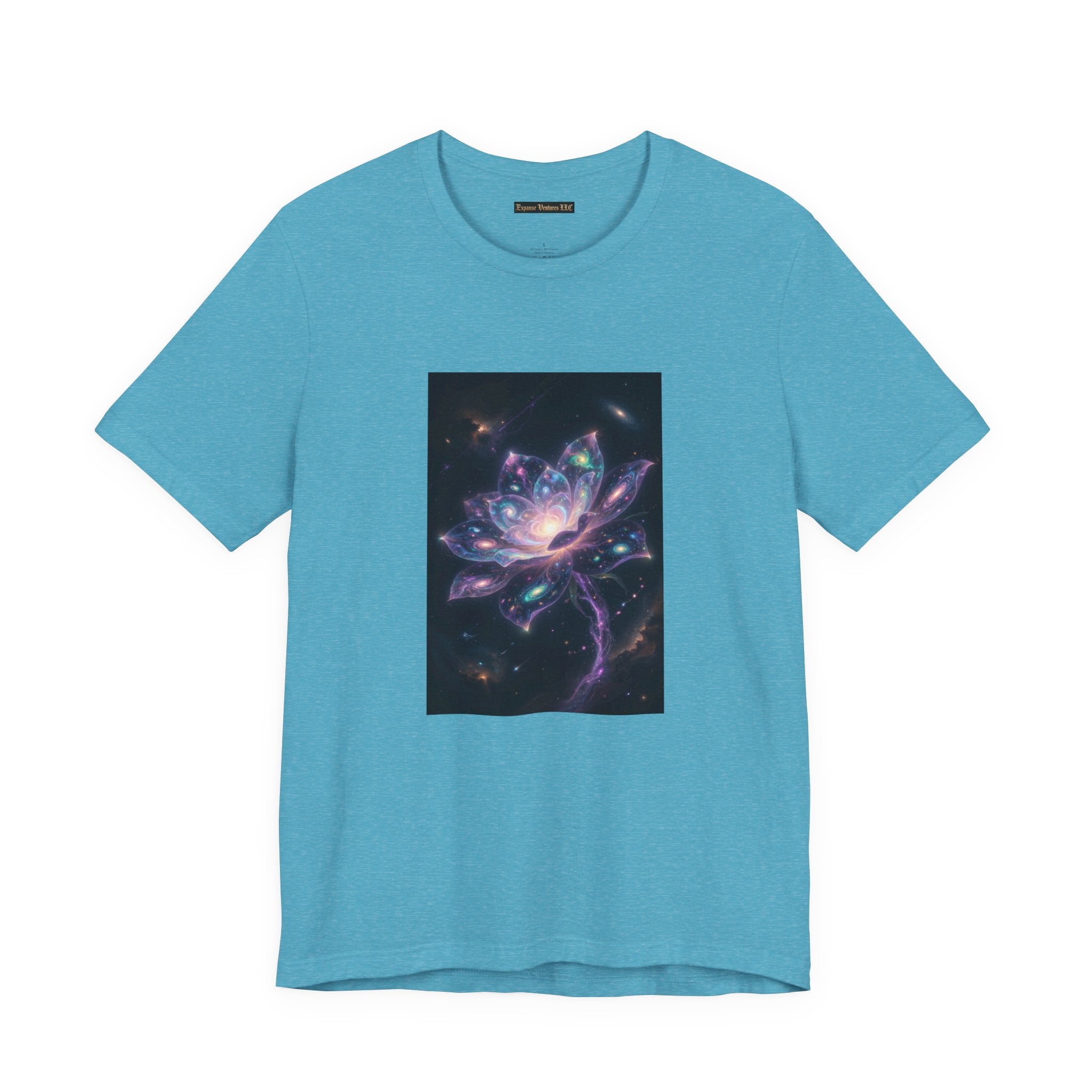 Cosmic Lotus Galaxy Flower T-Shirt Mystical Space Art
