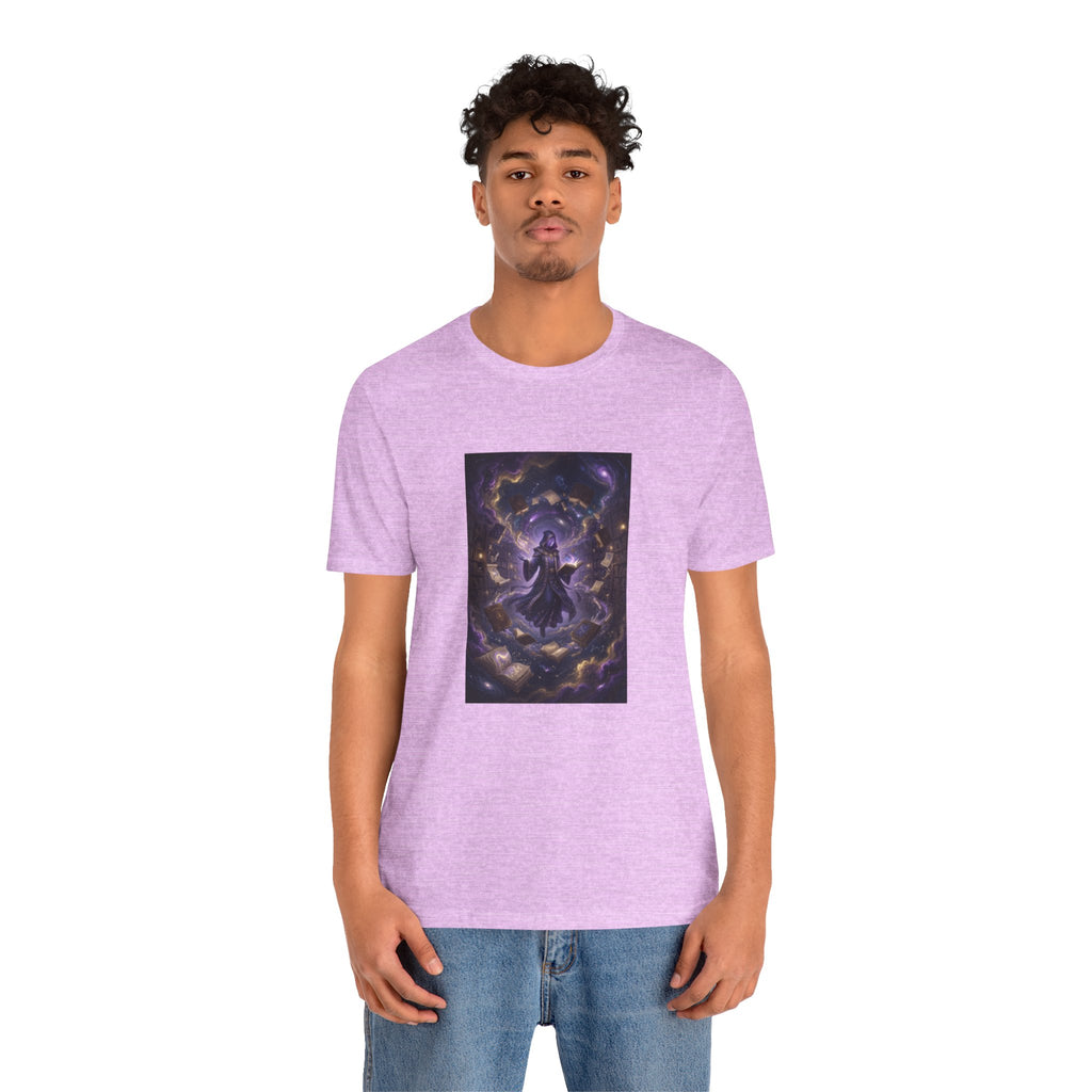 Cosmic Librarian T-Shirt  | Mystical Magic Library Art