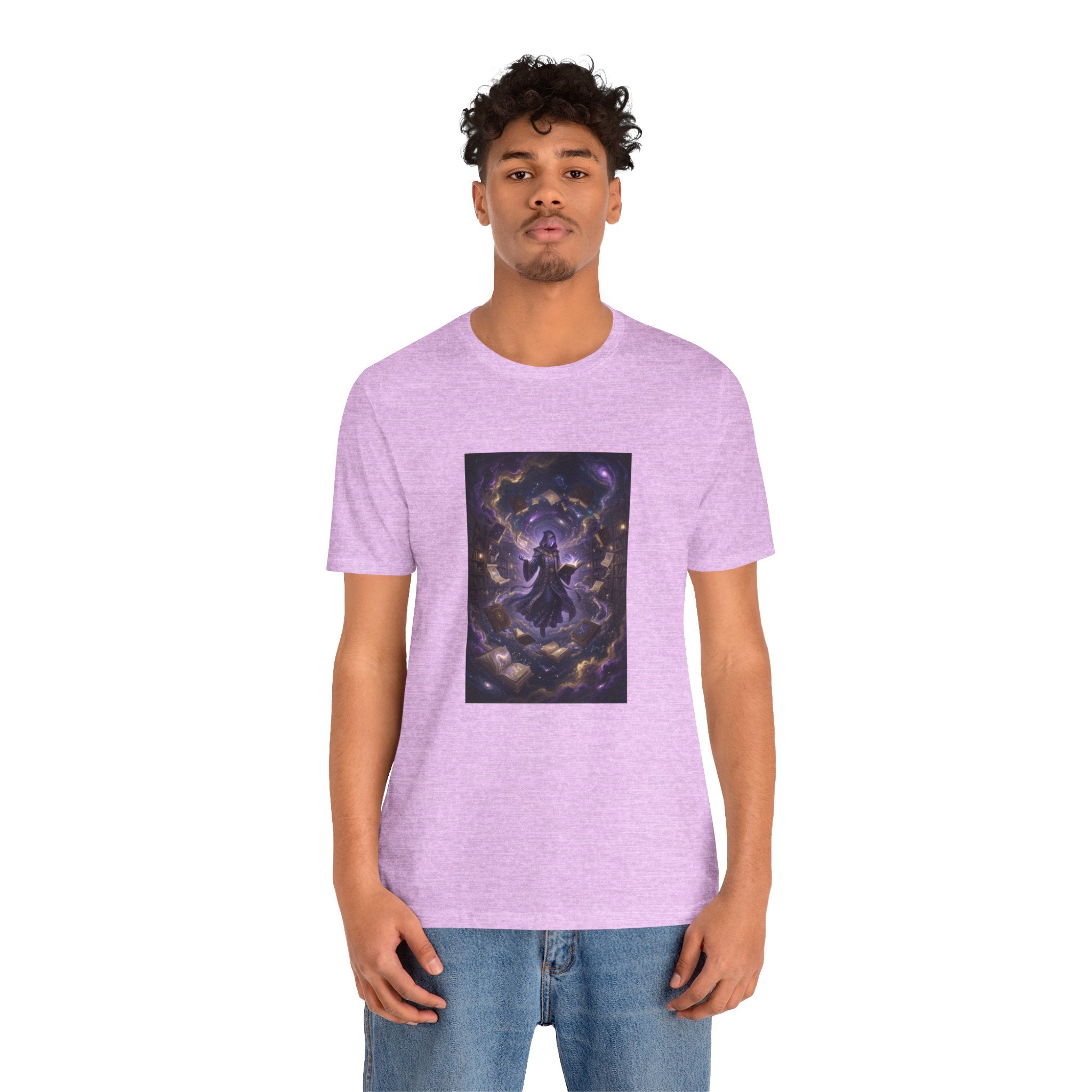 Cosmic Librarian T-Shirt  | Mystical Magic Library Art