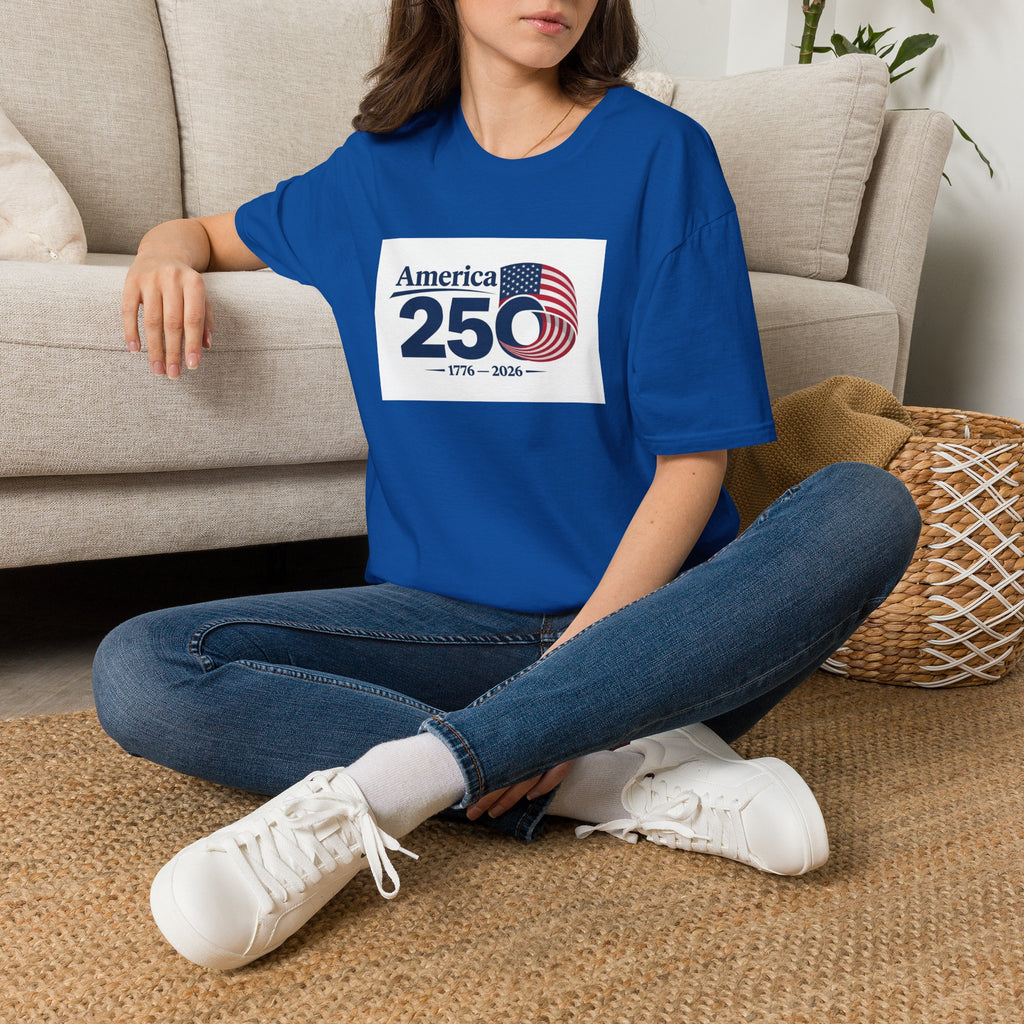 America 250 1776-2026 T-Shirt | Bicentennial Style Flag Graphic