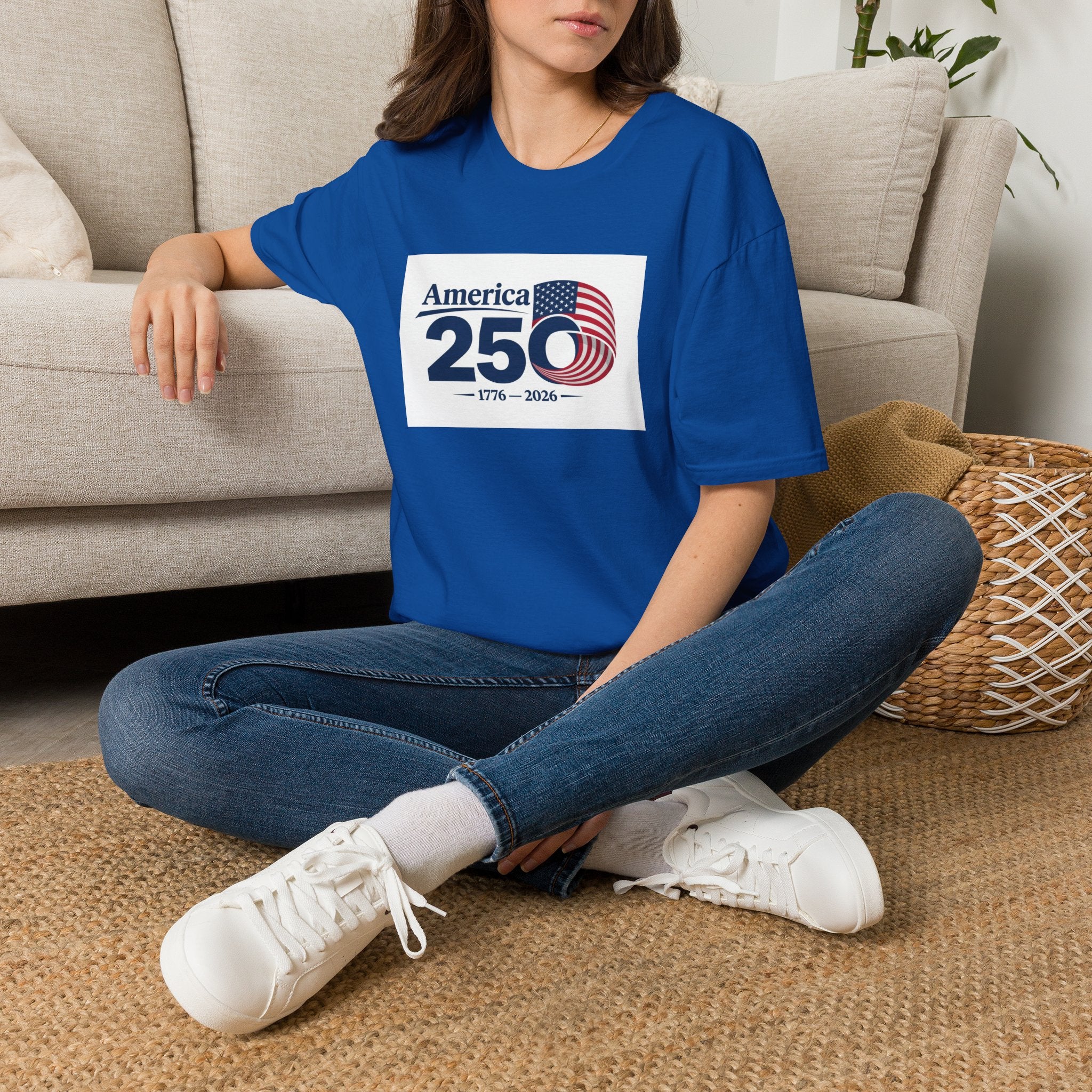 America 250 1776-2026 T-Shirt | Bicentennial Style Flag Graphic