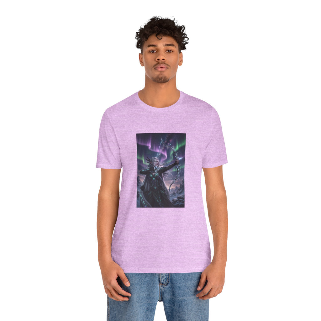 Aurora Elf Archer T-Shirt | Mystical Cosmic Fantasy Art