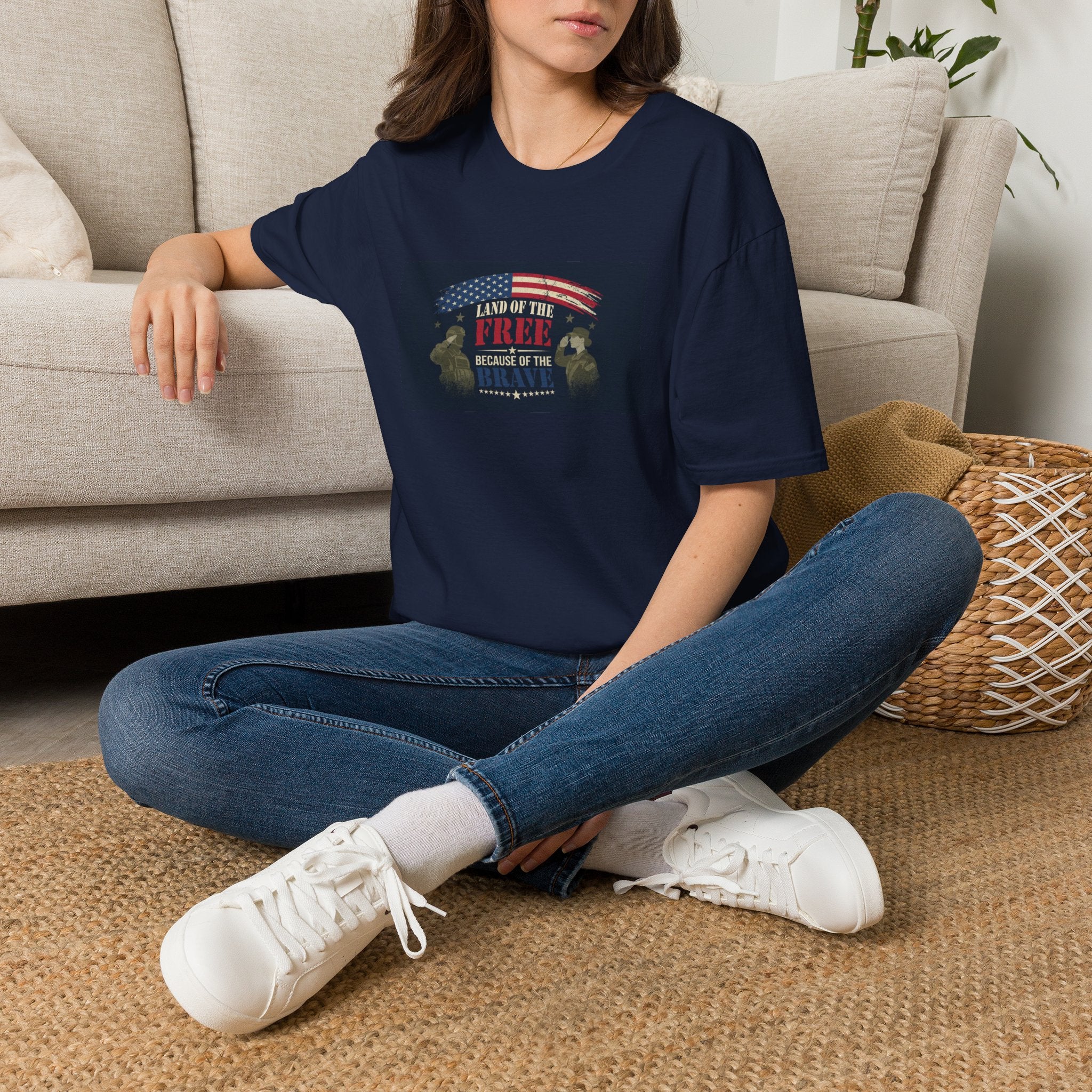 Land of the Free eagle flag T-Shirt | Patriotic USA Independence Day