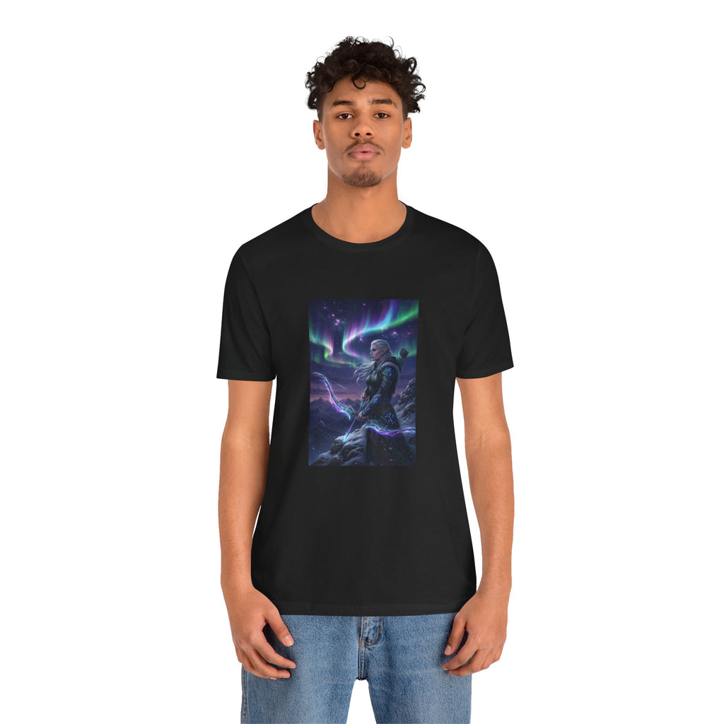 Frost Elf Archer T-Shirt  | Epic Cosmic Fantasy Art T-Shirt