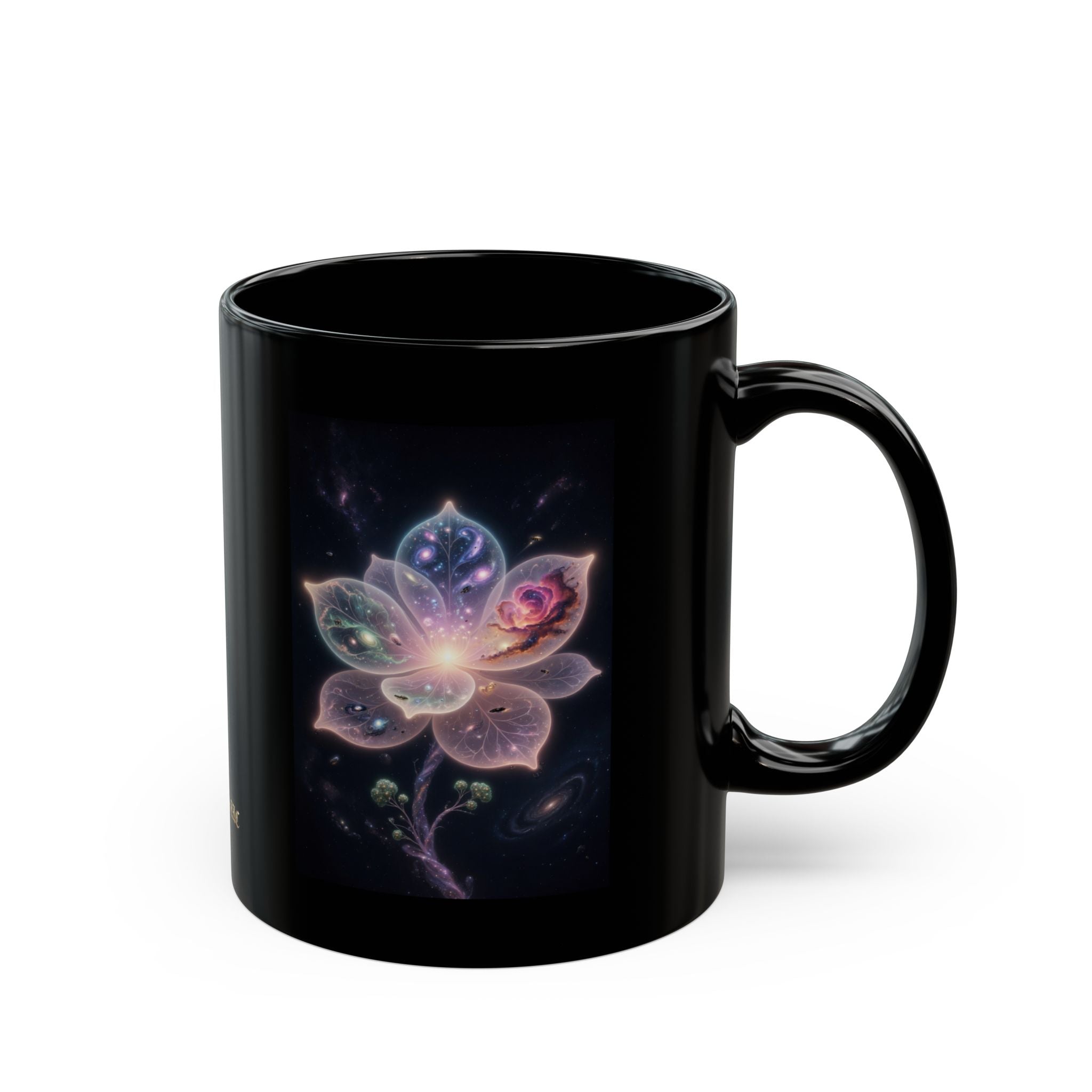 Ethereal Cosmic Lotus Mug | Mystical Space Art