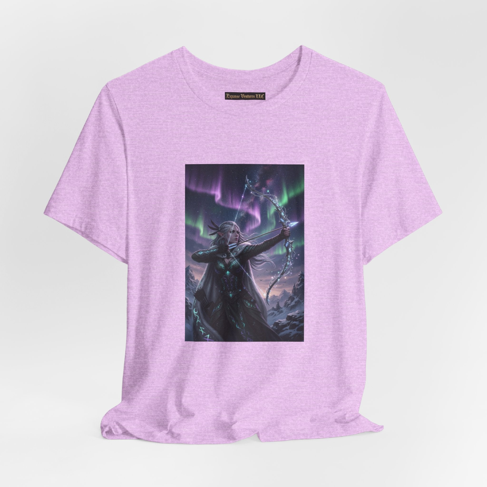 Aurora Elf Archer T-Shirt | Mystical Cosmic Fantasy Art