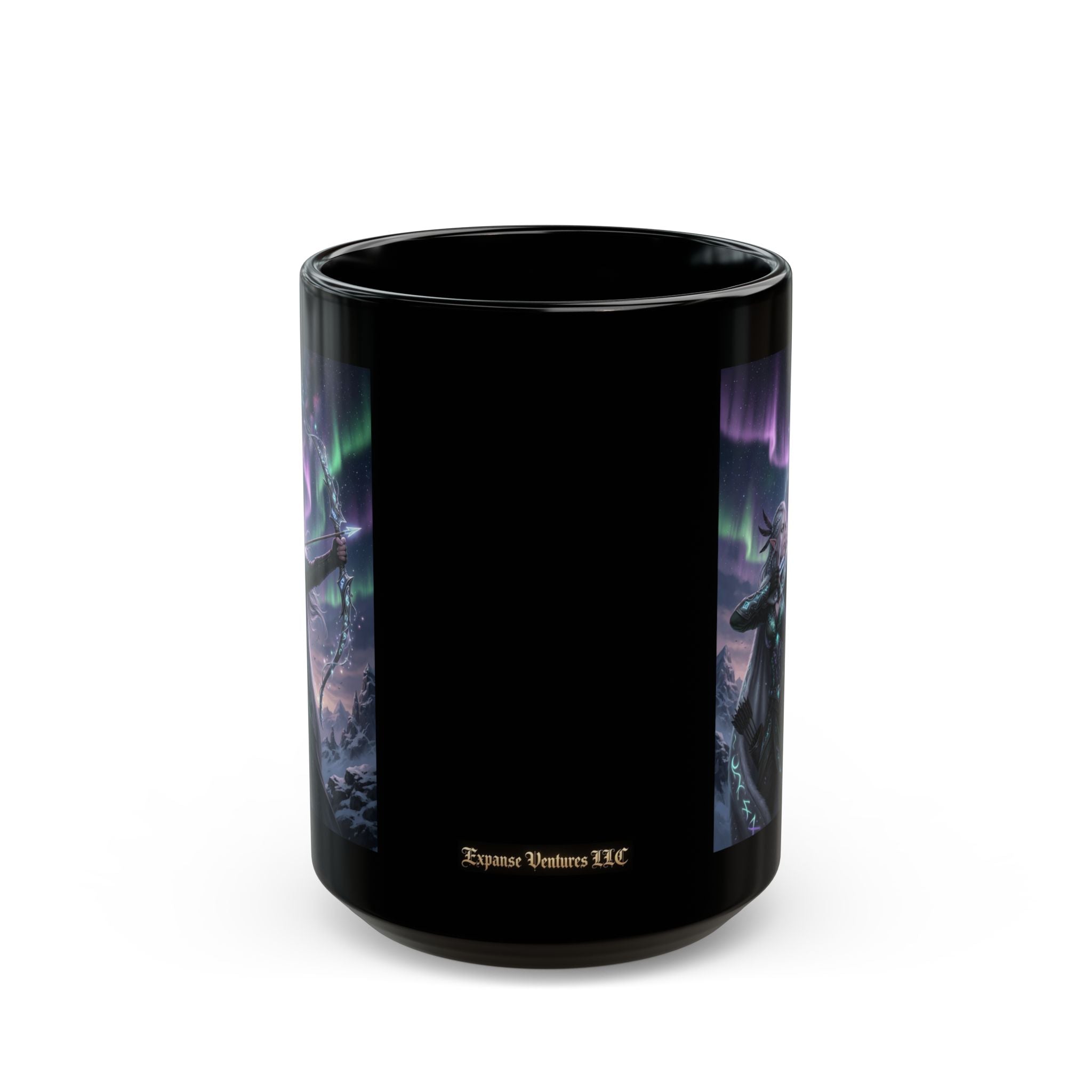 Aurora Elf Archer Mug  | Mystical Cosmic Fantasy Art