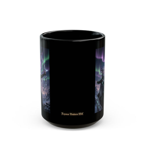 Aurora Elf Archer Mug  | Mystical Cosmic Fantasy Art