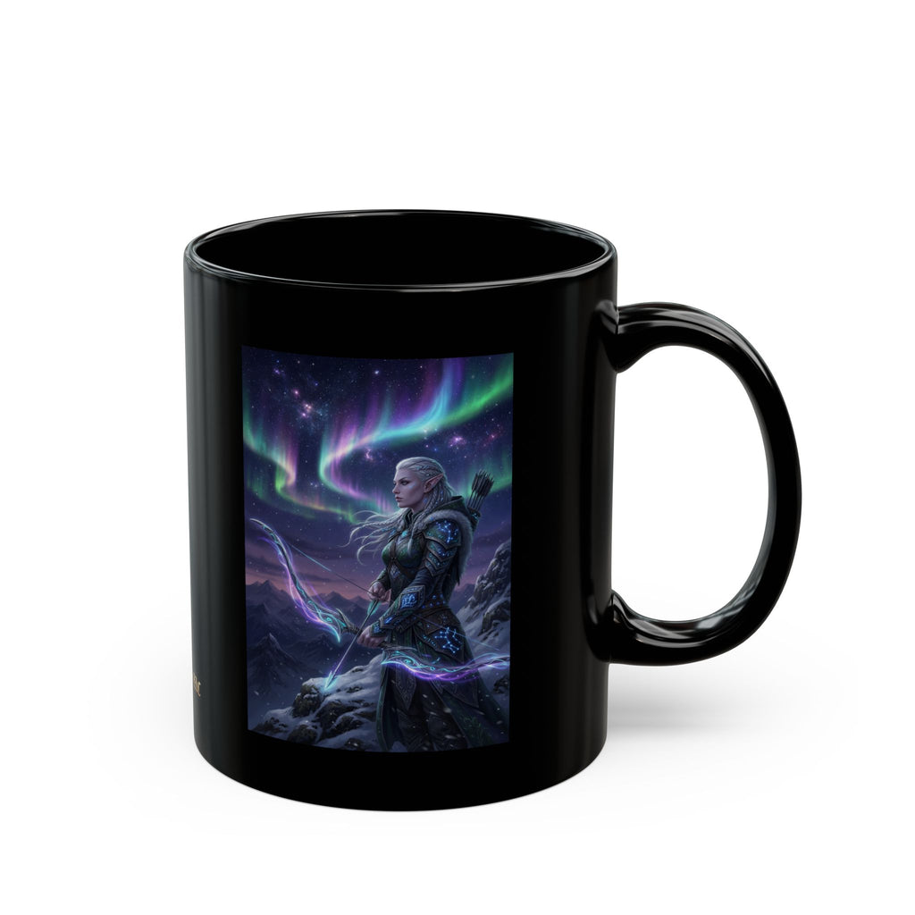 Frost Elf Archer Mug | Epic Cosmic Fantasy Art